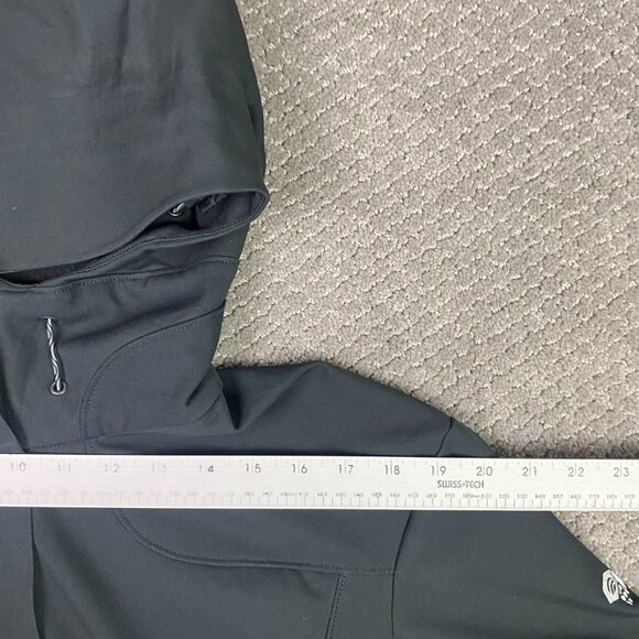 Mountain Hardwear Jacket Women's Large Black Hooded Fleece Lined - Picture 11 of 15